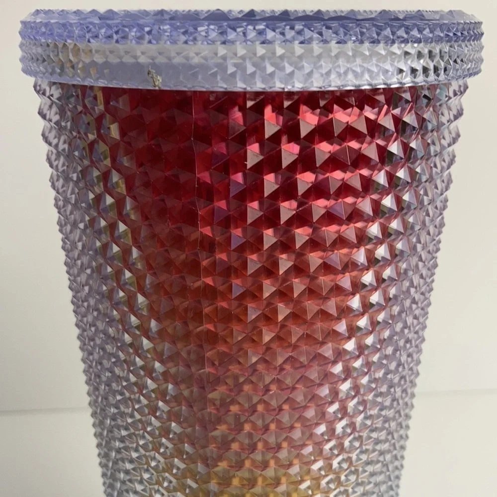 Starbucks 2020 Rainbow Studded Cold Cup Tumbler With Straw 24oz Pride LGBTQ